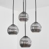 Ripoll Suspension, Boule lumineuse, Suspension grappe Fumé, 4 lumières