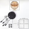 Ripoll Suspension, Boule lumineuse, Suspension grappe Ambre, 4 lumières