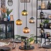 Koyoto Suspension, Boule lumineuse, Suspension grappe Bleu, Or, Vert, Cuivré, 4 lumières