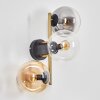 Gastor Boule lumineuse, Applique murale Or, Noir, 3 lumières