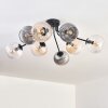 Koyoto Plafonnier, Boule lumineuse Ambre, Clair, Fumé, 8 lumières