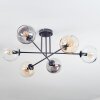 Koyoto Plafonnier, Boule lumineuse 78 cm Ambre, Clair, Fumé, 6 lumières