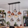 Gastor Suspension, Boule lumineuse, Suspension Ambre, Chrome, Clair, Cuivré, Fumé, 8 lumières