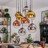 Gastor Suspension, Boule lumineuse, Suspension Chrome, Or, Clair, Cuivré, Fumé, 8 lumières