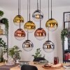 Gastor Suspension, Boule lumineuse, Suspension Chrome, Or, Clair, Cuivré, Fumé, 8 lumières