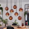 Gastor Suspension, Boule lumineuse, Suspension Clair, Cuivré, 8 lumières