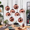 Gastor Suspension, Boule lumineuse, Suspension Clair, Cuivré, 8 lumières