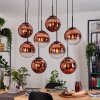 Gastor Suspension, Boule lumineuse, Suspension Clair, Cuivré, 8 lumières