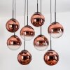 Gastor Suspension, Boule lumineuse, Suspension Clair, Cuivré, 8 lumières