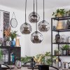 Ripoll Suspension, Boule lumineuse, Suspension grappe Fumé, 4 lumières