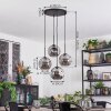 Ripoll Suspension, Boule lumineuse, Suspension grappe Fumé, 4 lumières