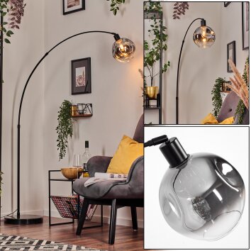 Ripoll Lampadaire, Lampadaires arc Noir, 1 lumière