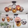 Ripoll Plafonnier, Boule lumineuse Chrome, Or, Cuivré, Fumé, 5 lumières