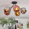 Ripoll Plafonnier, Boule lumineuse Chrome, Or, Cuivré, Fumé, 5 lumières