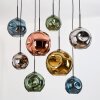 Ripoll Suspension, Boule lumineuse, Suspension Écru, Noir, 8 lumières