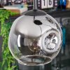 Ripoll Suspension, Boule lumineuse, Suspension grappe Chrome, Clair, Fumé, 4 lumières