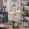 Koyoto Suspension, Boule lumineuse, Suspension grappe Ambre, Clair, Fumé, 4 lumières