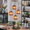 Koyoto Suspension, Boule lumineuse, Suspension grappe Cuivré, 4 lumières