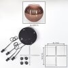 Koyoto Suspension, Boule lumineuse, Suspension grappe Cuivré, 4 lumières
