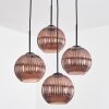 Koyoto Suspension, Boule lumineuse, Suspension grappe Cuivré, 4 lumières