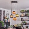 Koyoto Suspension, Boule lumineuse, Suspension grappe Bleu, Vert, Cuivré, 4 lumières
