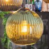Koyoto Suspension, Boule lumineuse, Suspension grappe Bleu, Or, Vert, Cuivré, 4 lumières