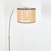 Ramila Lampadaire Chrome, Noir, 1 lumière