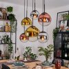 Gastor Suspension, Boule lumineuse, Suspension Chrome, Or, Clair, Cuivré, Fumé, 6 lumières