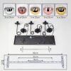Gastor Suspension, Boule lumineuse, Suspension Chrome, Or, Clair, Cuivré, Fumé, 6 lumières