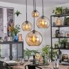 Koyoto Boule lumineuse, Suspension grappe Ambre, 4 lumières