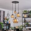 Koyoto Boule lumineuse, Suspension grappe Ambre, 4 lumières