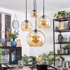 Koyoto Boule lumineuse, Suspension grappe Ambre, 4 lumières