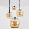 Koyoto Suspension, Boule lumineuse, Suspension grappe Ambre, 4 lumières