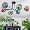 Koyoto Plafonnier, Boule lumineuse 78 cm Bleu, Vert, Cuivré, 6 lumières