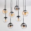 Gastor Suspension, Boule lumineuse, Suspension Ambre, Clair, Fumé, 8 lumières