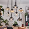 Gastor Suspension, Boule lumineuse, Suspension Ambre, Clair, Fumé, 8 lumières