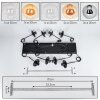 Gastor Suspension, Boule lumineuse, Suspension Ambre, Chrome, Clair, Fumé, 8 lumières