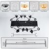 Gastor Suspension, Boule lumineuse, Suspension Ambre, Chrome, Clair, Fumé, 8 lumières
