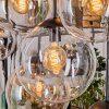 Gastor Suspension, Boule lumineuse, Suspension Ambre, Chrome, Clair, Fumé, 8 lumières