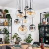 Gastor Suspension, Boule lumineuse, Suspension Ambre, Clair, Fumé, 8 lumières