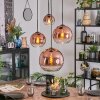 Koyoto Suspension, Boule lumineuse, Suspension grappe Clair, Cuivré, 4 lumières