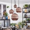 Koyoto Suspension, Boule lumineuse, Suspension grappe Cuivré, 4 lumières