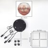 Ripoll Suspension, Boule lumineuse, Suspension grappe Clair, Cuivré, 4 lumières