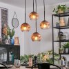 Ripoll Suspension, Boule lumineuse, Suspension grappe Clair, Cuivré, 4 lumières