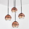 Ripoll Suspension, Boule lumineuse, Suspension grappe Clair, Cuivré, 4 lumières