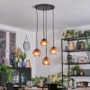 Ripoll Suspension, Boule lumineuse, Suspension grappe Clair, Cuivré, 4 lumières
