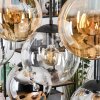 Gastor Suspension, Boule lumineuse, Suspension Ambre, Chrome, Clair, Fumé, 8 lumières
