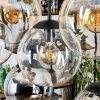 Gastor Suspension, Boule lumineuse, Suspension Ambre, Chrome, Clair, Fumé, 8 lumières