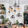Gastor Suspension, Boule lumineuse, Suspension Ambre, Clair, Fumé, 8 lumières