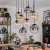 Gastor Suspension, Boule lumineuse, Suspension Ambre, Clair, Fumé, 8 lumières
